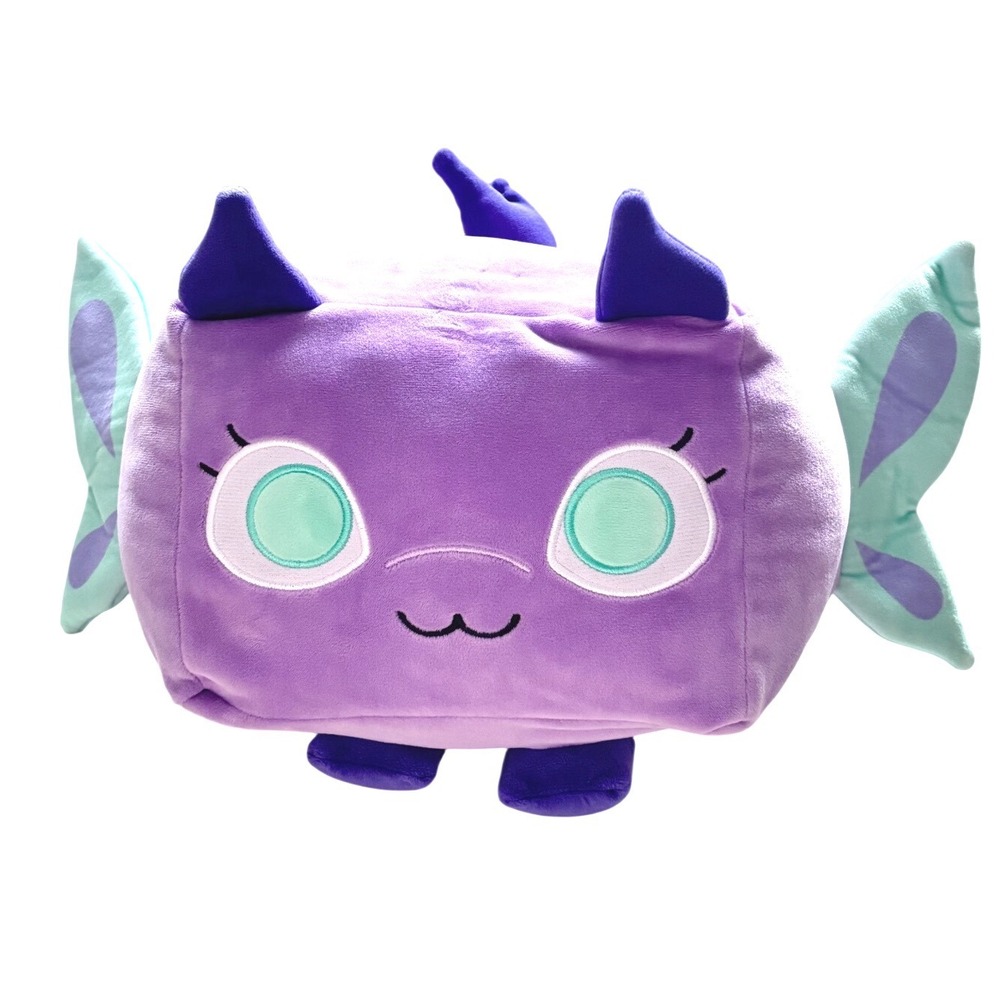 Pet Simulator Purple Dragon Fairy Plush 9" Big Games Cube Pillow Stuffed Toy